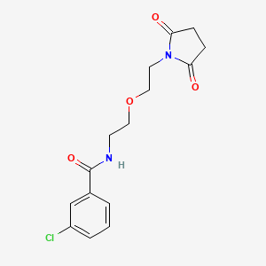 3-chloro-N-(2-(2-(2,5-dioxopyrrolidin-1-yl)ethoxy)ethyl)benzamide