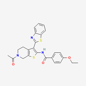 N-(6-acetyl-3-(benzo[d]thiazol-2-yl)-4,5,6,7-tetrahydrothieno[2,3-c]pyridin-2-yl)-4-ethoxybenzamide