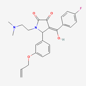 molecular formula C24H25FN2O4 B2571780 5-(3-(allyloxy)phenyl)-1-(2-(dimethylamino)ethyl)-4-(4-fluorobenzoyl)-3-hydroxy-1H-pyrrol-2(5H)-one CAS No. 620143-32-0