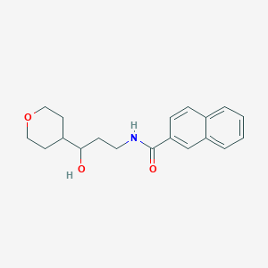 N-(3-hydroxy-3-(tetrahydro-2H-pyran-4-yl)propyl)-2-naphthamide