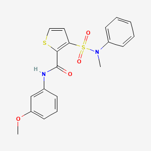 N-(3-methoxyphenyl)-3-[methyl(phenyl)sulfamoyl]thiophene-2-carboxamide