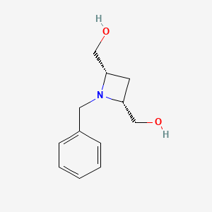 molecular formula C12H17NO2 B2571790 cis-(1-Benzylazetidine-2,4-diyl)dimethanol CAS No. 1016233-23-0; 127310-66-1