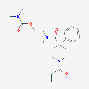2-[(4-Phenyl-1-prop-2-enoylpiperidine-4-carbonyl)amino]ethyl N,N-dimethylcarbamate
