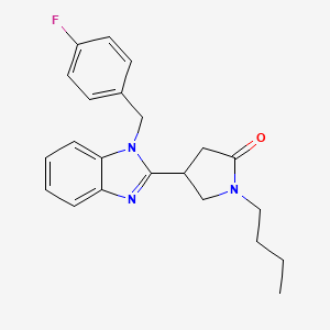 1-butyl-4-[1-(4-fluorobenzyl)-1H-benzimidazol-2-yl]pyrrolidin-2-one