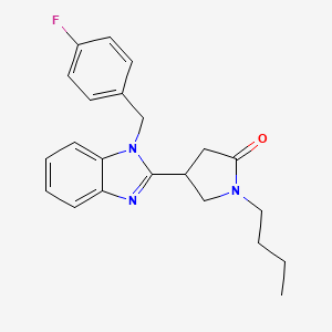 molecular formula C22H24FN3O B2571824 1-butyl-4-[1-(4-fluorobenzyl)-1H-benzimidazol-2-yl]pyrrolidin-2-one CAS No. 912901-29-2