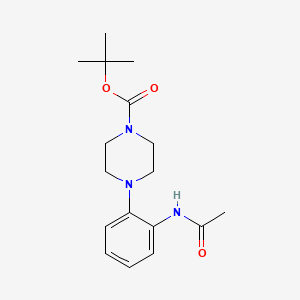 molecular formula C17H25N3O3 B2571825 Tert-butyl 4-(2-acetamidophenyl)piperazine-1-carboxylate CAS No. 1630753-36-4
