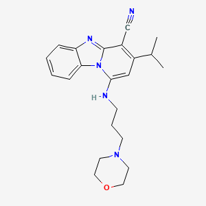 1-[3-(4-Morpholinyl)propylamino]-3-propan-2-yl-4-pyrido[1,2-a]benzimidazolecarbonitrile