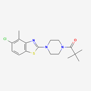 1-(4-(5-Chloro-4-methylbenzo[d]thiazol-2-yl)piperazin-1-yl)-2,2-dimethylpropan-1-one