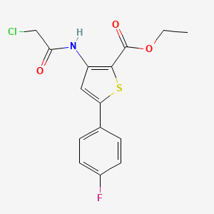 Ethyl 3-(2-chloroacetamido)-5-(4-fluorophenyl)thiophene-2-carboxylate