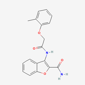 3-(2-(o-Tolyloxy)acetamido)benzofuran-2-carboxamide