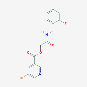 2-[(2-Fluorobenzyl)amino]-2-oxoethyl 5-bromopyridine-3-carboxylate