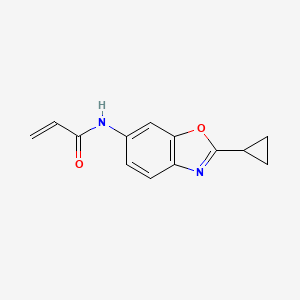 molecular formula C13H12N2O2 B2571863 N-(2-Cyclopropyl-1,3-benzoxazol-6-yl)prop-2-enamide CAS No. 2179444-44-9