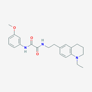 molecular formula C22H27N3O3 B2571864 N1-(2-(1-乙基-1,2,3,4-四氢喹啉-6-基)乙基)-N2-(3-甲氧苯基)草酰胺 CAS No. 955531-38-1