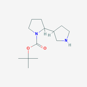 molecular formula C13H24N2O2 B2571875 Tert-butyl 2-(pyrrolidin-3-YL)pyrrolidine-1-carboxylate CAS No. 1251006-82-2