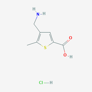 molecular formula C7H10ClNO2S B2571880 4-(Aminomethyl)-5-methylthiophene-2-carboxylic acid hydrochloride CAS No. 2172600-93-8