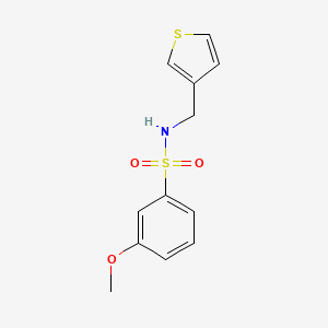 molecular formula C12H13NO3S2 B2571892 3-methoxy-N-(thiophen-3-ylmethyl)benzenesulfonamide CAS No. 1210721-66-6
