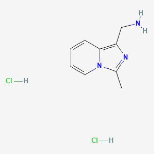 molecular formula C9H13Cl2N3 B2571904 (3-甲基咪唑并[1,5-a]吡啶-1-基)甲胺；二盐酸盐 CAS No. 2416234-58-5