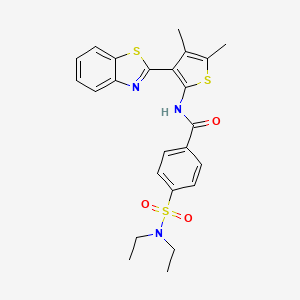 molecular formula C24H25N3O3S3 B2571915 N-(3-(苯并[d]噻唑-2-基)-4,5-二甲基噻吩-2-基)-4-(N,N-二乙基磺酰胺基)苯甲酰胺 CAS No. 886958-76-5