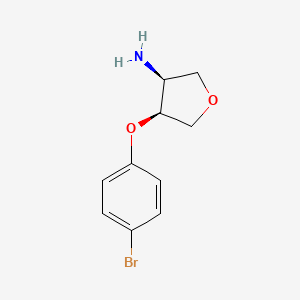 molecular formula C10H12BrNO2 B2571924 (3S,4S)-4-(4-bromophenoxy)tetrahydrofuran-3-amine CAS No. 1258963-53-9