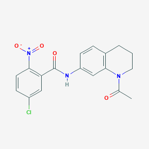 molecular formula C18H16ClN3O4 B2571937 N-(1-acetyl-1,2,3,4-tetrahydroquinolin-7-yl)-5-chloro-2-nitrobenzamide CAS No. 941986-87-4