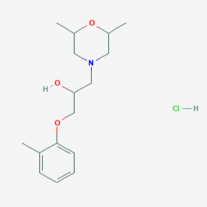 molecular formula C16H26ClNO3 B2571940 1-(2,6-Dimethylmorpholino)-3-(o-tolyloxy)propan-2-ol hydrochloride CAS No. 1052510-47-0