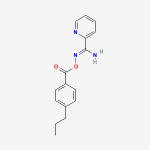 molecular formula C16H17N3O2 B2571965 [(Z)-[amino(pyridin-2-yl)methylidene]amino] 4-propylbenzoate CAS No. 312921-21-4