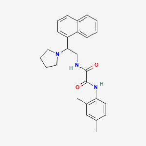 molecular formula C26H29N3O2 B2571972 N1-(2,4-dimethylphenyl)-N2-(2-(naphthalen-1-yl)-2-(pyrrolidin-1-yl)ethyl)oxalamide CAS No. 941933-88-6