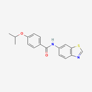 molecular formula C17H16N2O2S B2571976 N-(benzo[d]thiazol-6-yl)-4-isopropoxybenzamide CAS No. 941924-59-0