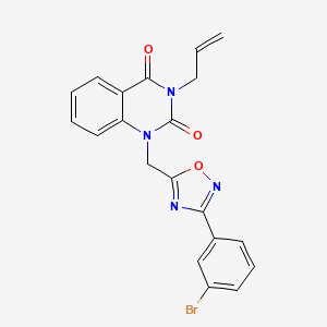 molecular formula C20H15BrN4O3 B2571983 3-烯丙基-1-((3-(3-溴苯基)-1,2,4-恶二唑-5-基)甲基)喹唑啉-2,4(1H,3H)-二酮 CAS No. 1207014-74-1