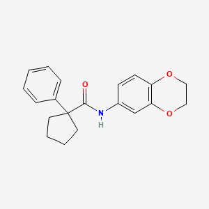 molecular formula C20H21NO3 B2571990 N-(2,3-dihydro-1,4-benzodioxin-6-yl)-1-phenylcyclopentanecarboxamide CAS No. 851209-58-0