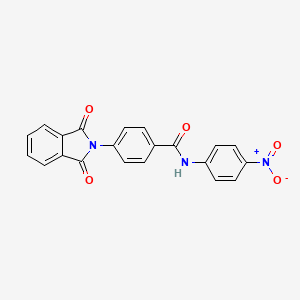 molecular formula C21H13N3O5 B2571999 4-(1,3-dioxoisoindol-2-yl)-N-(4-nitrophenyl)benzamide CAS No. 302953-42-0