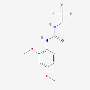 molecular formula C11H13F3N2O3 B2572001 1-(2,4-Dimethoxyphenyl)-3-(2,2,2-trifluoroethyl)urea CAS No. 1708542-90-8