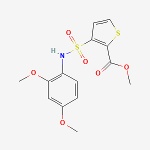 molecular formula C14H15NO6S2 B2572004 Methyl 3-[(2,4-dimethoxyphenyl)sulfamoyl]thiophene-2-carboxylate CAS No. 439934-87-9