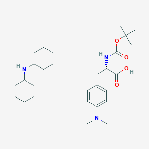 B2572005 N-Cyclohexylcyclohexanamine;(2S)-3-[4-(dimethylamino)phenyl]-2-[(2-methylpropan-2-yl)oxycarbonylamino]propanoic acid CAS No. 105115-92-2