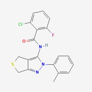 2-chloro-6-fluoro-N-(2-(o-tolyl)-4,6-dihydro-2H-thieno[3,4-c]pyrazol-3-yl)benzamide