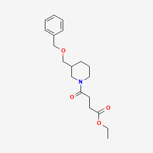 molecular formula C19H27NO4 B2572010 Ethyl 4-(3-((benzyloxy)methyl)piperidin-1-yl)-4-oxobutanoate CAS No. 1251574-98-7