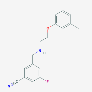 molecular formula C17H17FN2O B2572012 3-Fluoro-5-({[2-(3-methylphenoxy)ethyl]amino}methyl)benzonitrile CAS No. 1539224-83-3
