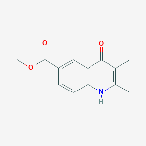 molecular formula C13H13NO3 B2572013 Methyl 2,3-dimethyl-4-oxo-1,4-dihydroquinoline-6-carboxylate CAS No. 1189749-25-4