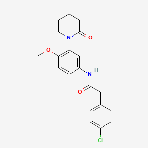 molecular formula C20H21ClN2O3 B2572018 2-(4-chlorophenyl)-N-(4-methoxy-3-(2-oxopiperidin-1-yl)phenyl)acetamide CAS No. 941873-30-9