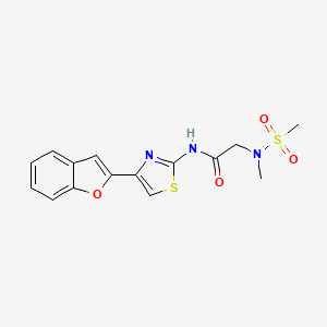 B2572022 N-(4-(benzofuran-2-yl)thiazol-2-yl)-2-(N-methylmethylsulfonamido)acetamide CAS No. 1172547-24-8