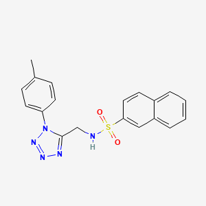 molecular formula C19H17N5O2S B2572023 N-((1-(对甲苯基)-1H-四唑-5-基)甲基)萘-2-磺酰胺 CAS No. 920466-10-0