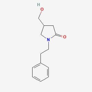 molecular formula C13H17NO2 B2572026 4-(Hydroxymethyl)-1-(2-phenylethyl)pyrrolidin-2-one CAS No. 904237-82-7