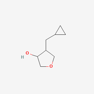 molecular formula C8H14O2 B2572036 4-(环丙基甲基)氧杂环-3-醇 CAS No. 2172058-90-9