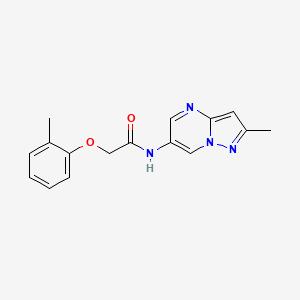 molecular formula C16H16N4O2 B2572041 N-(2-甲基吡唑并[1,5-a]嘧啶-6-基)-2-(邻甲苯氧基)乙酰胺 CAS No. 1797679-58-3