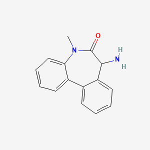 molecular formula C15H14N2O B2572044 6H-二苯并[b,d]氮杂菲-6-酮，7-氨基-5,7-二氢-5-甲基- CAS No. 213024-76-1