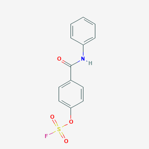 molecular formula C13H10FNO4S B2572047 1-氟磺酰氧基-4-(苯甲酰氨基)苯 CAS No. 2411202-11-2