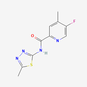 molecular formula C10H9FN4OS B2572054 5-Fluoro-4-methyl-N-(5-methyl-1,3,4-thiadiazol-2-yl)pyridine-2-carboxamide CAS No. 2415620-62-9