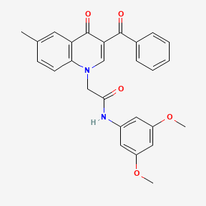 molecular formula C27H24N2O5 B2572057 2-(3-苯甲酰基-6-甲基-4-氧代-1,4-二氢喹啉-1-基)-N-(3,5-二甲氧基苯基)乙酰胺 CAS No. 897759-09-0