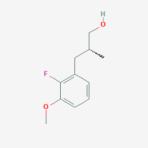 molecular formula C11H15FO2 B2572066 (2R)-3-(2-Fluoro-3-methoxyphenyl)-2-methylpropan-1-ol CAS No. 2248172-49-6