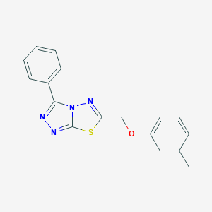 molecular formula C17H14N4OS B257209 6-[(3-Methylphenoxy)methyl]-3-phenyl[1,2,4]triazolo[3,4-b][1,3,4]thiadiazole 